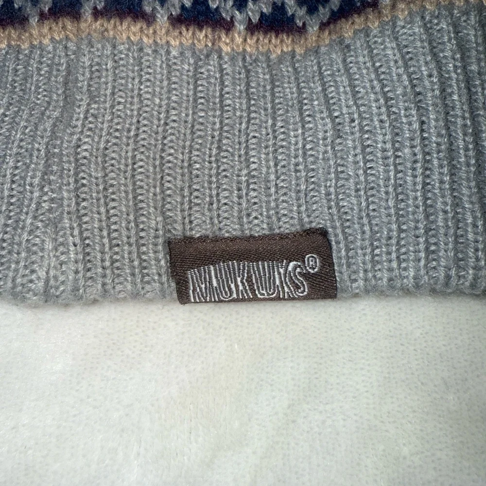 Muk Luks‎ Gray and Blue Knit Beanie